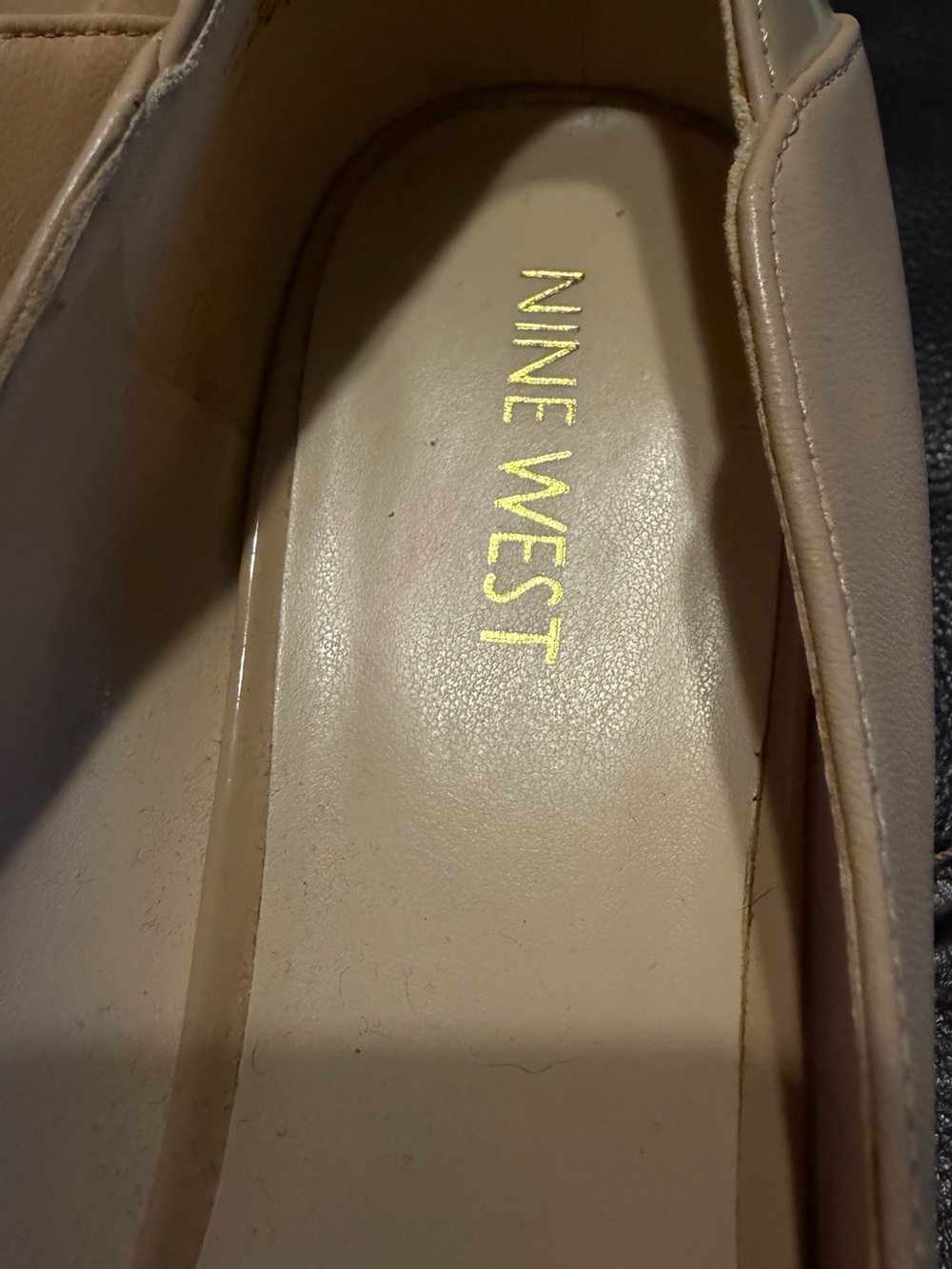 Nine West Pointed Toe Flats in Nude Beige - Picture 2 of 2